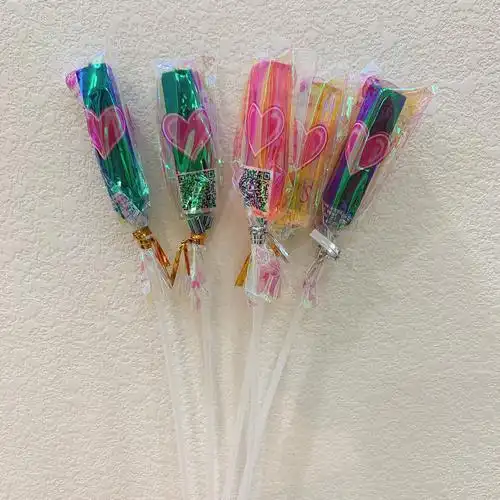 糖果百嘉嘉尚长杆金条棒棒糖长棒花束圣诞节儿童节糖果