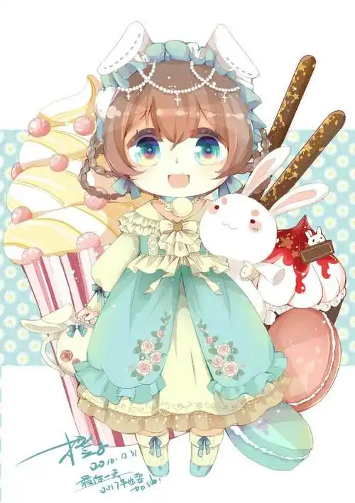 很很很适合新手啦~【q版】水彩手绘动漫人物插画头像绘画素材,卡通