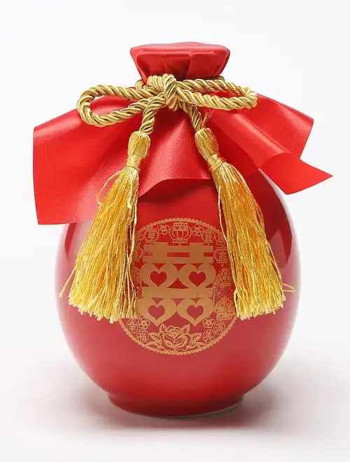 奢厨 酒罐 复古简约 家用送人 1斤陶瓷土陶小酒壶 婚庆酒瓶结婚用喜酒