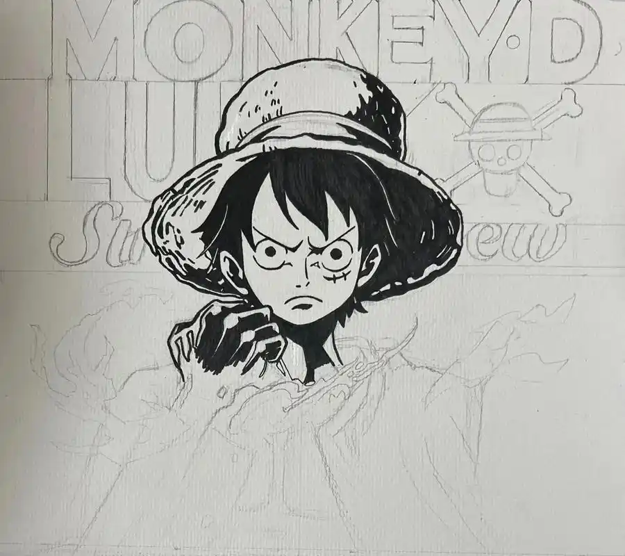 海贼王手绘.#海贼王 #路飞 #画画 #沉浸式画画 #动漫人 - 抖音