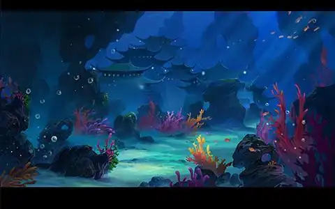 东海龙宫的简笔画