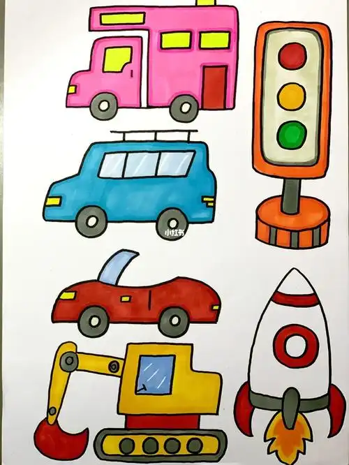各种交通工具简笔画
