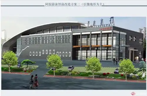 阿胶游泳馆及幼儿园前绿化改造