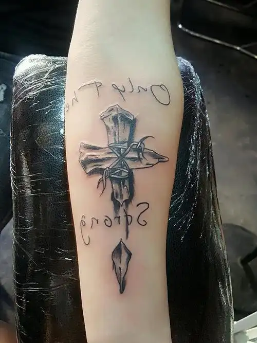 十字架_纹身图案手稿图片_李志磊的纹身作品集