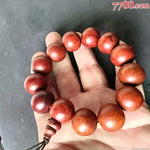 民国时期海南黄花梨鬼眼珠手链一件-小叶紫檀手串-7788商城__七七八八