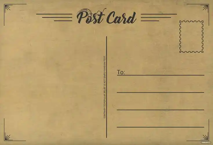 simple postcard template