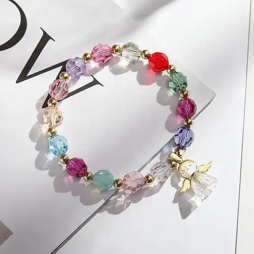 儿童手链串珠diy奥地利水晶手串小天使原创闺蜜手链