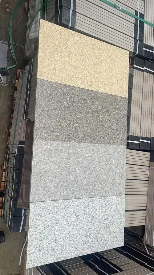 仿石材砖地铺石生态地铺石pc砖生产加工和天然花岗岩对比