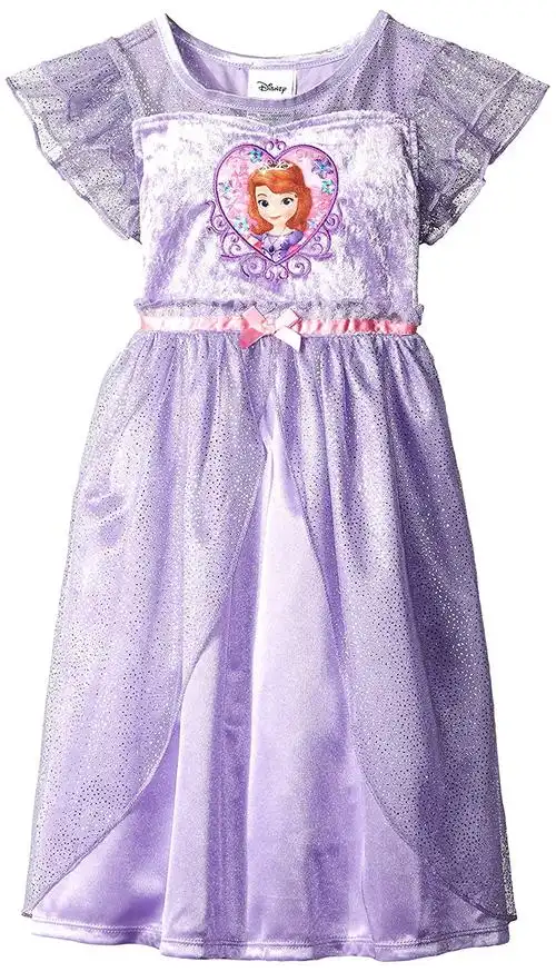 disney迪士尼 小女童 苏菲亚公主 1系列 小公主梦幻连身睡裙 紫色