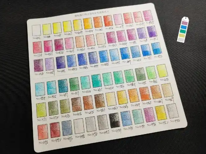 辉柏嘉72色水溶彩铅色卡