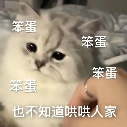 笨蛋笨蛋笨蛋笨蛋也不知道哄哄人家 - 可爱的猫猫狗狗表情包