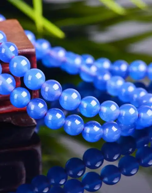 catti&catti 高贵优雅蓝玛瑙108粒多圈手链附证书