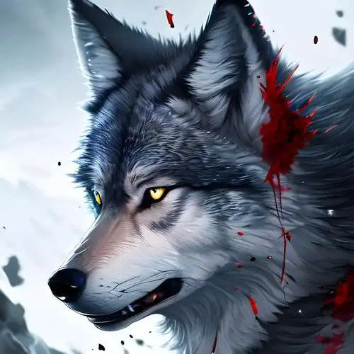 狼头像霸气高清图片滴血狼