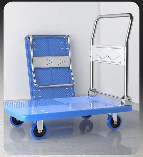 车折叠手推车可折叠拉货车购物车手拉车拖车家用仓库运输便携平板车