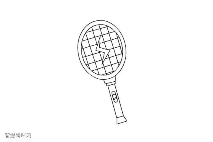 物理灭蚊更安全电蚊拍怎么画