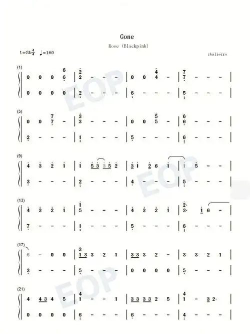 gonerose简谱