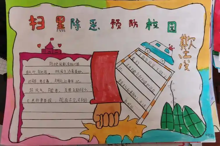 防校园欺凌儿童手抄报防校园欺凌手抄报儿童版