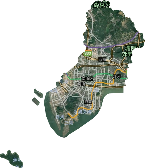 南山区高清卫星地图