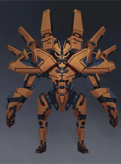 出自火星人教育王老师之手的机甲插画,#插画设计培训# #原画培训