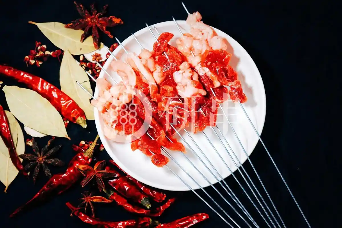 铁签系列手工肉串#烧烤 #烧烤食材 #烧烤肉串同城配送 #手 - 抖音