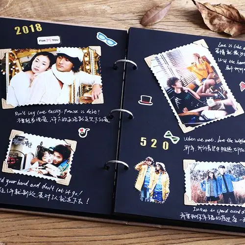 相册diy手工制作粘贴式影集创意情侣定制照片书纪念册本生日礼物
