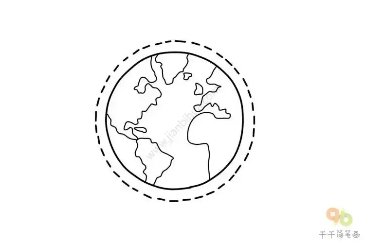 地球简笔画图片
