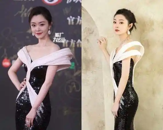 杨幂旗袍美人,热巴美成仙,娜扎像婚礼蛋糕_图片_来源_赵露思