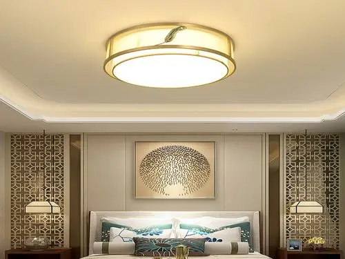 丹柯 客厅灯圆形新中式全铜吸顶灯简约现代大气家用灯餐厅中国风