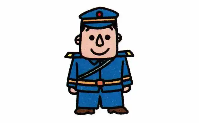 警察叔叔的简笔画图片大全画法步骤详解图解人物简笔画