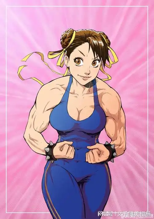 不同画风的春丽漫画筋肉娘形象结实粗壮的肌肉腿实在诱人