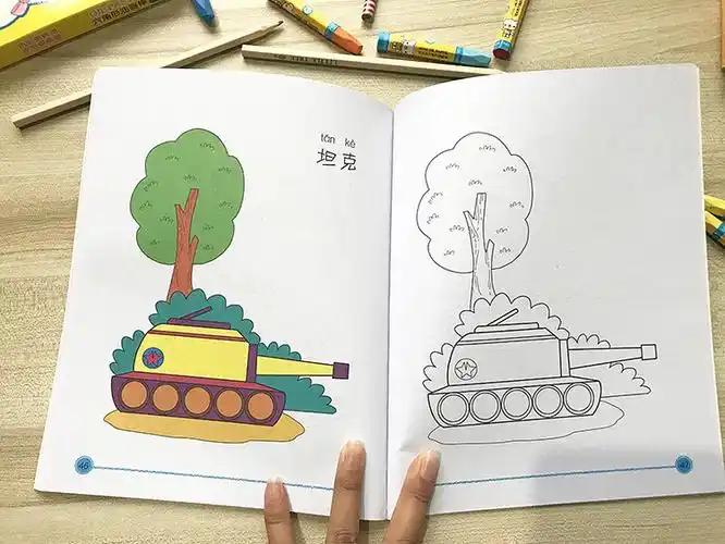 宝宝涂色本2-3-4-5-6岁阶梯涂色书绘画册 幼儿童涂鸦填色学画画本