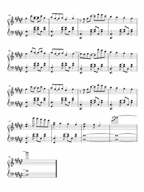 《gone》rose 93钢琴谱&双手简谱～_简谱_钢琴谱_rose_钢琴