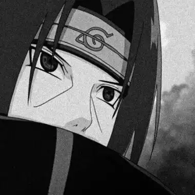 动漫头像 《火影忍者》 宇智波佐助 黑白色系