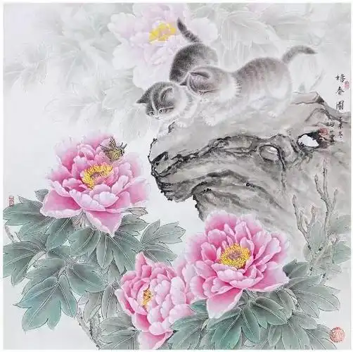 欣赏| 刘白山工笔画猫17图 灵动活泼 极为传神