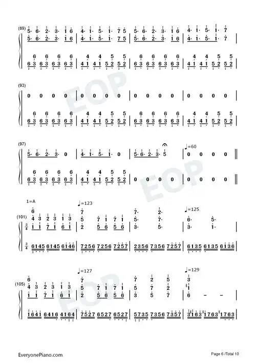 battleagainstatruehero传说之下ostundertaleost双手简谱预览6