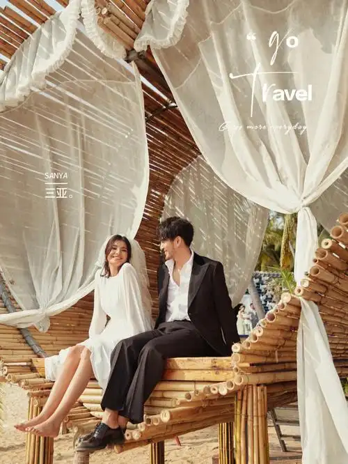 莎莎&大叔 97清新纪实感婚纱照 打卡三亚网红旅拍圣地