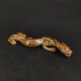 同款货源巨茂旗舰店天猫实心黄铜上古神兽螭龙一对吉祥招财桌面小