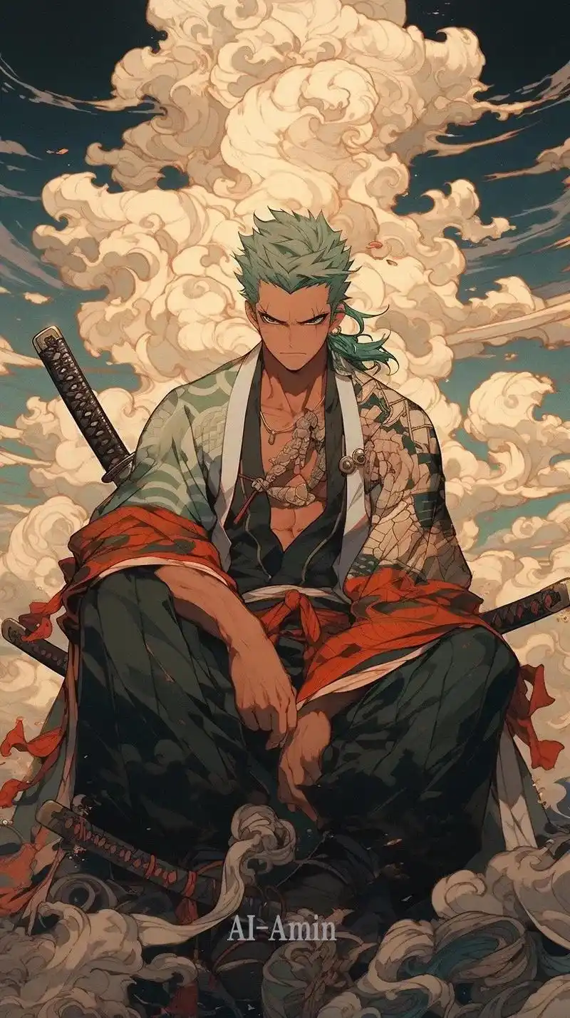 和之国篇索隆#索隆 #ai绘画 #送你一张壁纸 #抖音图文来 - 抖音