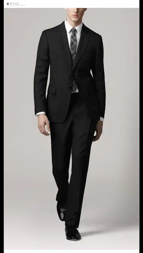 新郎西装结婚礼服 夏季商务职业装正装 黑色韩版修身男士西服套装