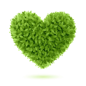 绿色爱心素材