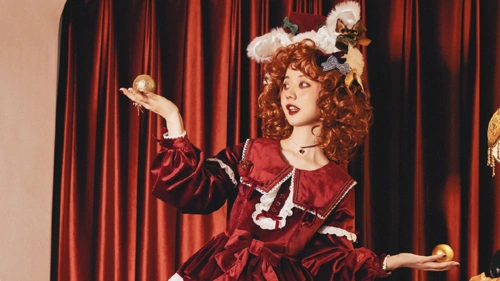 兔耳少女圣诞复古迷人写真,高清壁纸图片,大陆美女-回车桌面