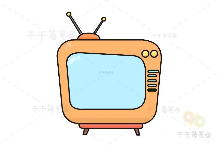 电视机简笔画画法