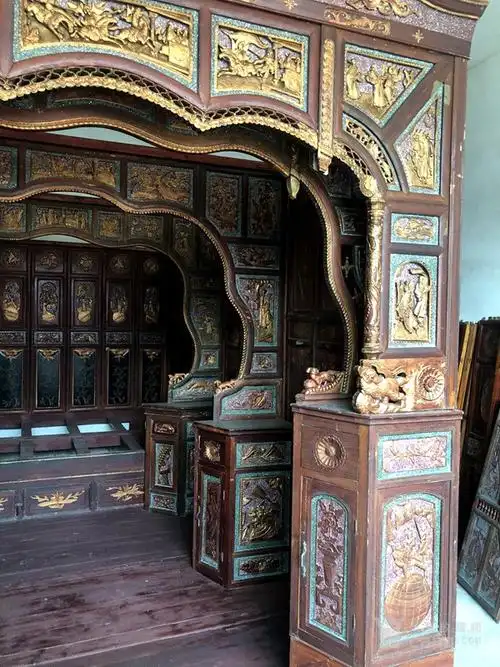 1815鎏*刻三进拔步床千工床架子床木雕床