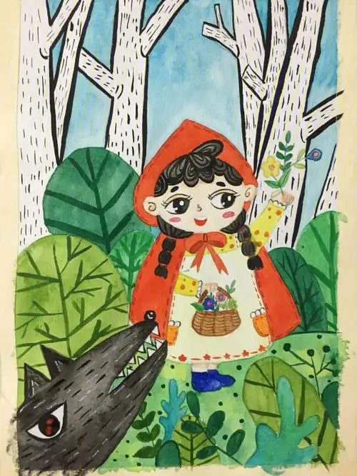 水彩绘画插画童话故事