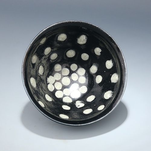 宋 建阳 黑釉珍珠斑 鹧鸪斑 竖口茶碗 古董瓷器古玩古瓷器 收藏