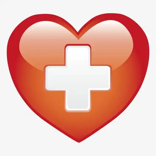 卡通慈善爱心红十字矢量