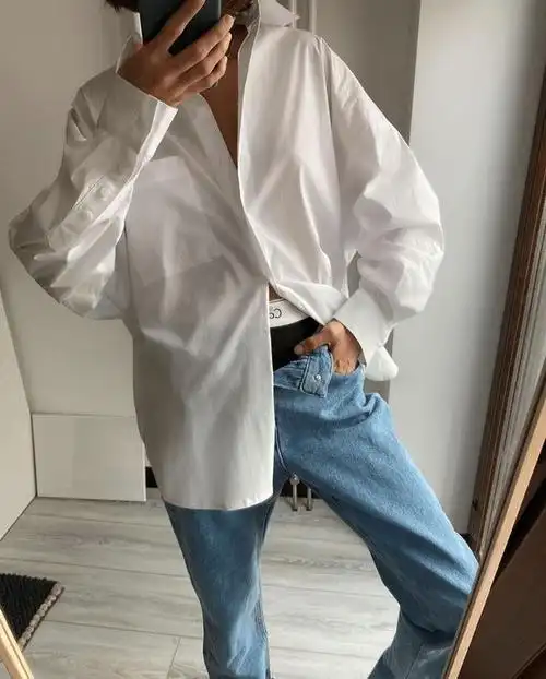 男友风衬衫很迷人用它来作为春日外套有型也洒脱