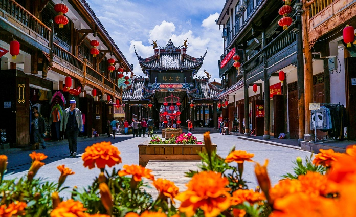 四川松潘:秋天古城的美