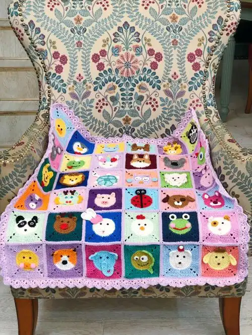 小动物钩针毯子客定