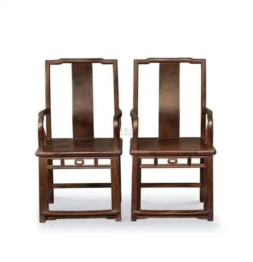 0437清东京南官帽椅一对